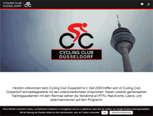 Tablet Screenshot of cyclingclub-duesseldorf.de